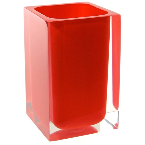 Toothbrush Holder, Gedy RA98-06, Square Red Toothbrush Holder RA98-06
